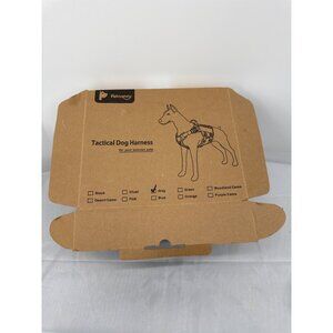 Tactical Dog Harness Adjustable Military-Style Pet Vest With Handle Grey